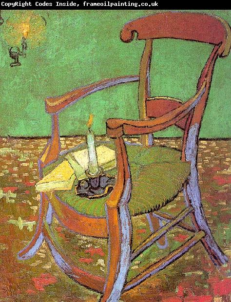 Vincent Van Gogh Gauguin's Chair with Books and Candle